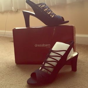 Dress Barn Year shoes, navy blue.